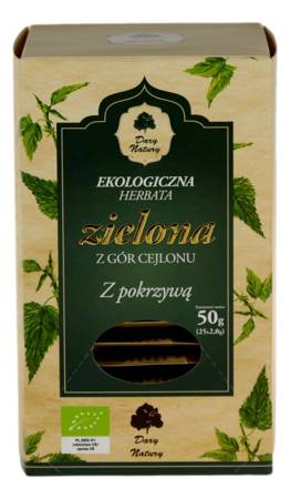 Herbata zielona z pokrzywą EKO 25x2g DARY NATURY